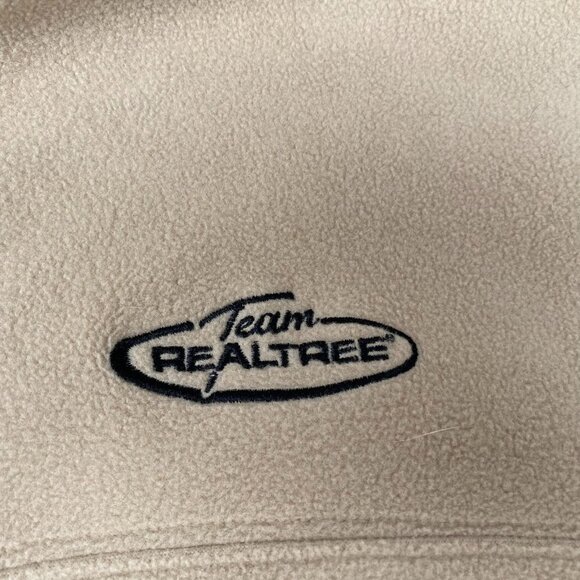 Team Realtree Mens Jacket Medium Fleece Full Zip High Neck Outdoors Beige - Picture 9 of 12